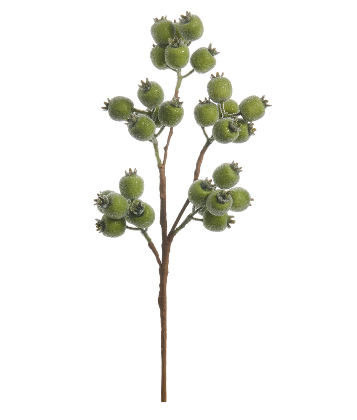 21" Iced Green Berry Spray