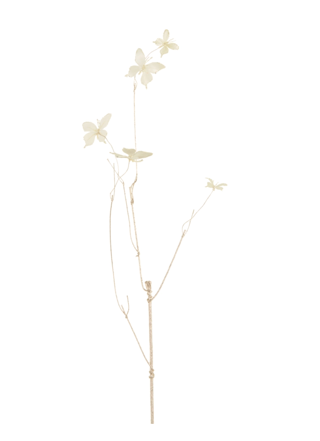 38.5" White Butterfly Branch