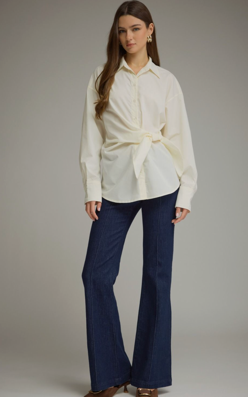 Fall Social Tie Front Top