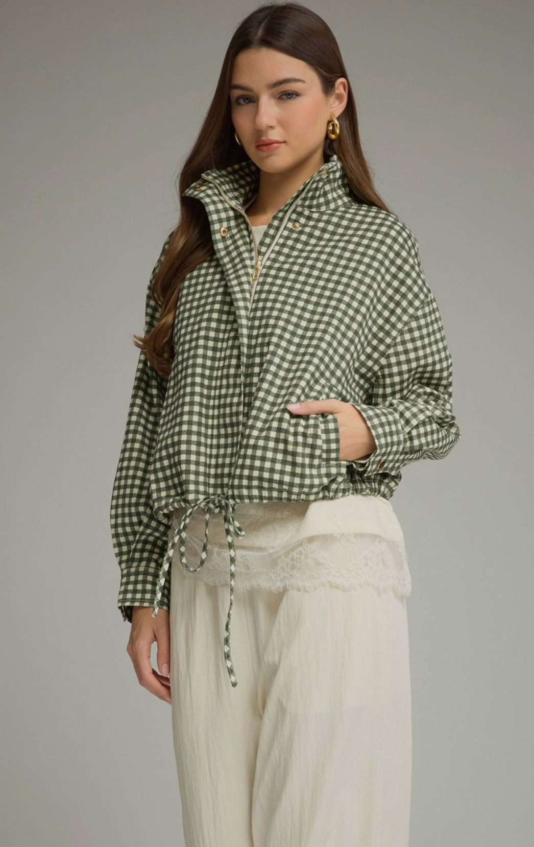 Gingham Getaway Jacket