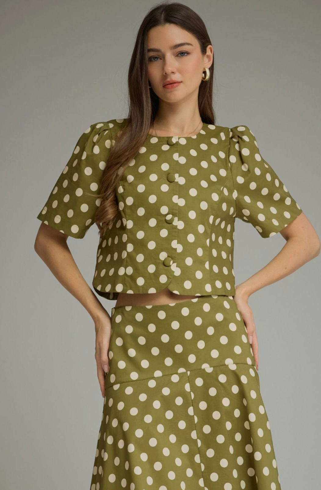 Martini Dot Button Top