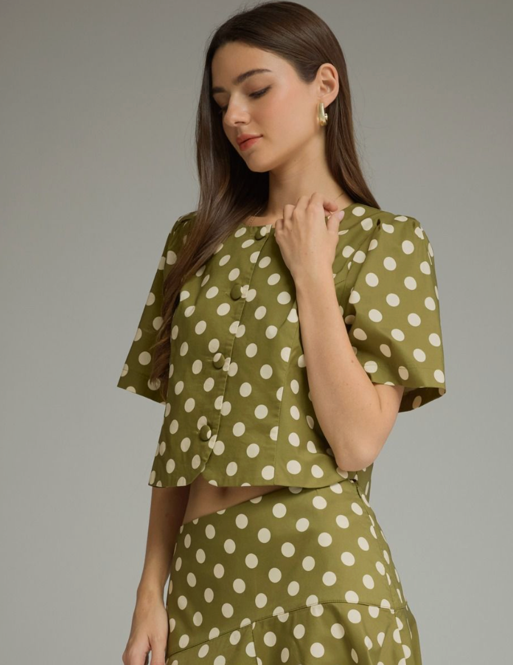 Martini Dot Button Top