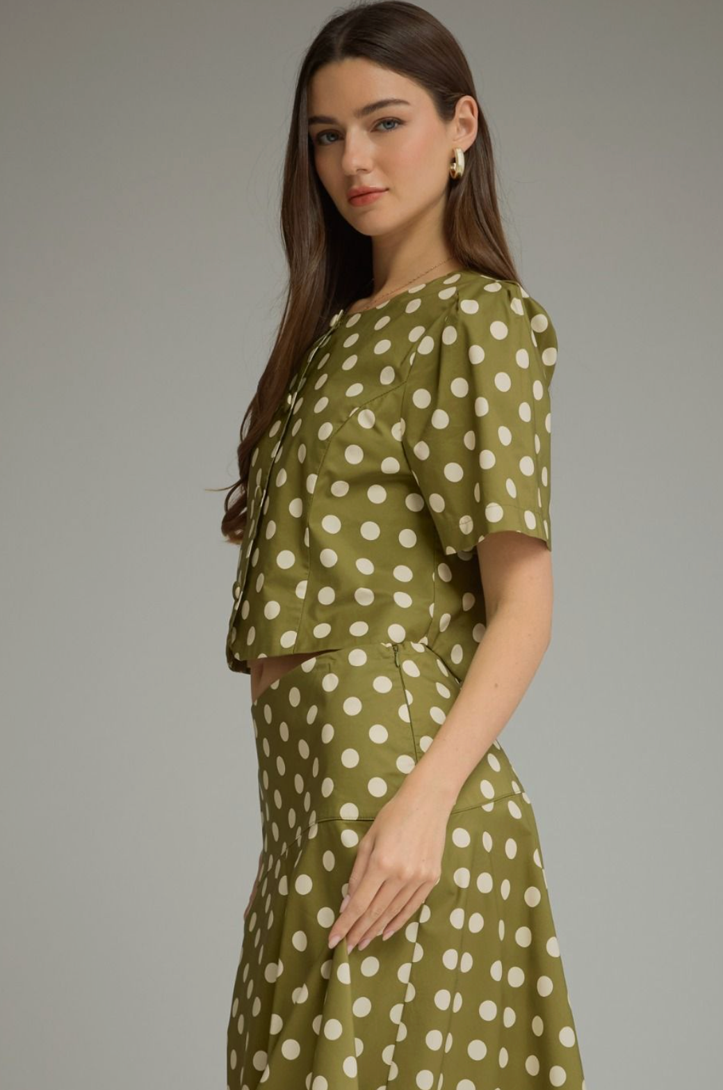 Martini Dot Button Top
