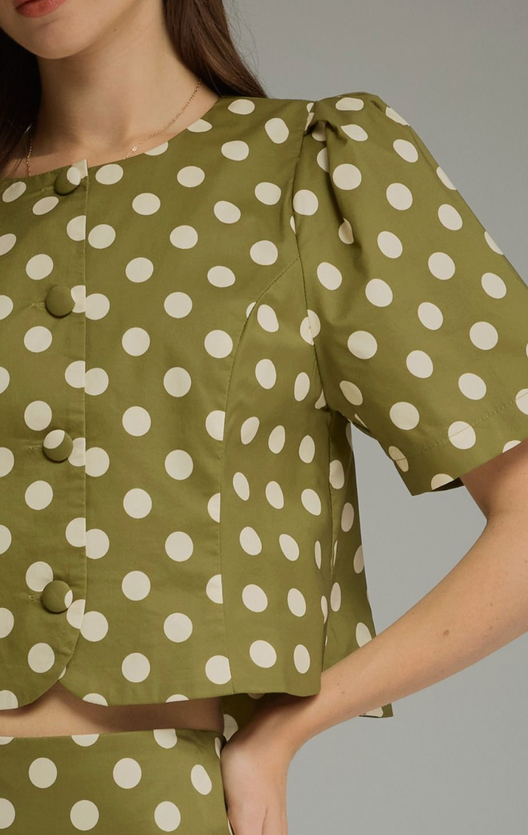Martini Dot Button Top