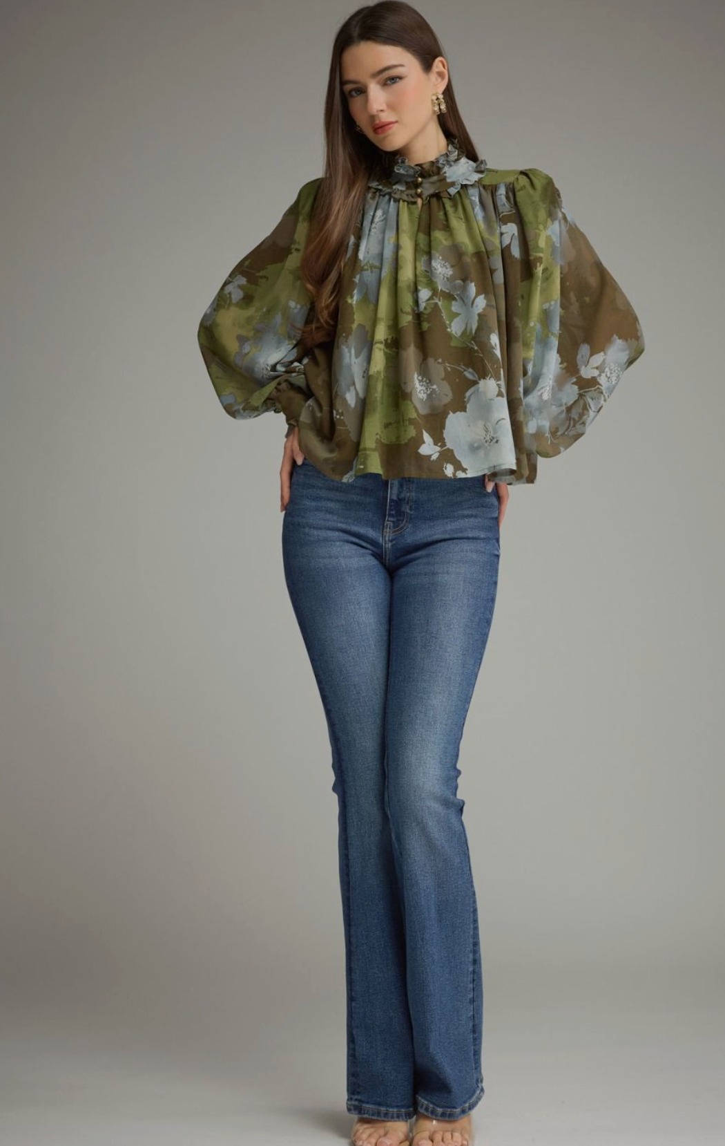 Olive Bloom Blouse