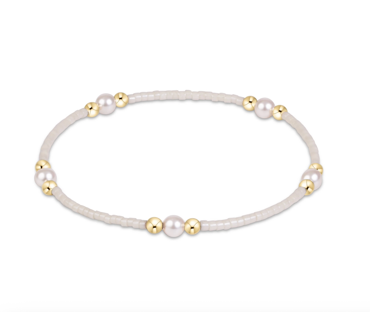 E Newton Hope Purpose Pearl Bracelet - Milkshake