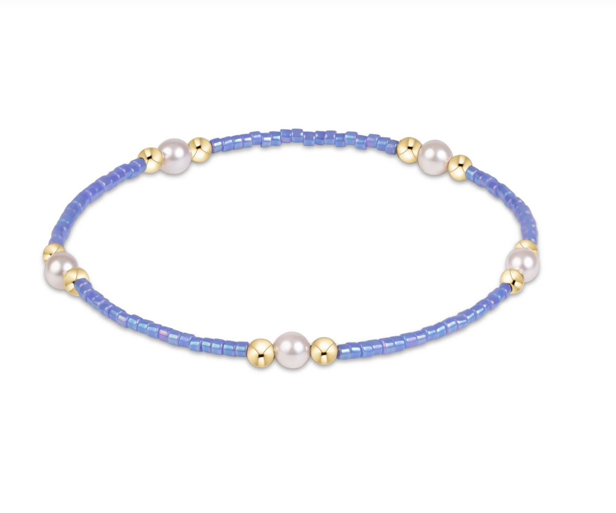 E Newton Hope Purpose Pearl Bracelet - Bright Blue