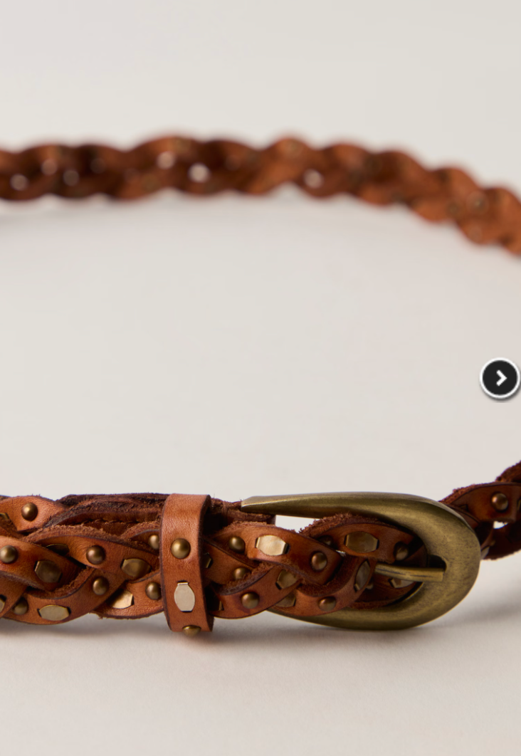Sol Stud Belt - Cognac