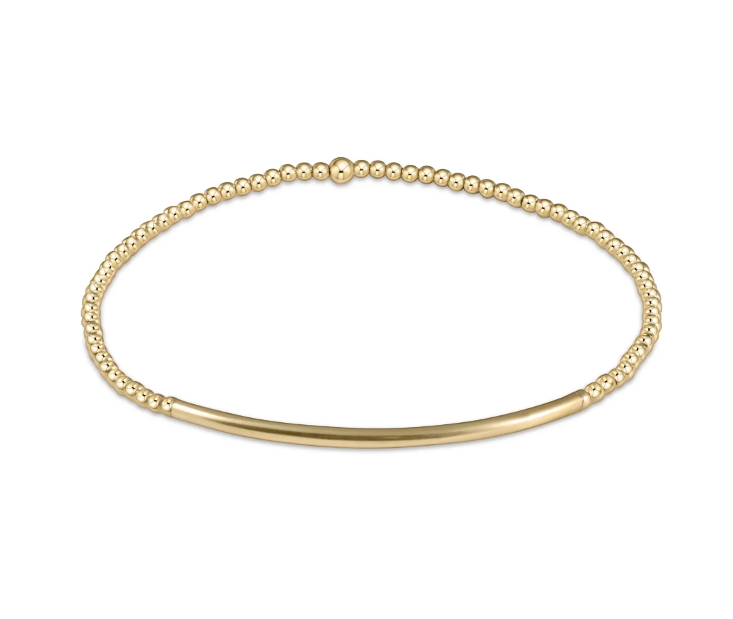 E Newton Bliss Bar Gold 2mm Bracelet