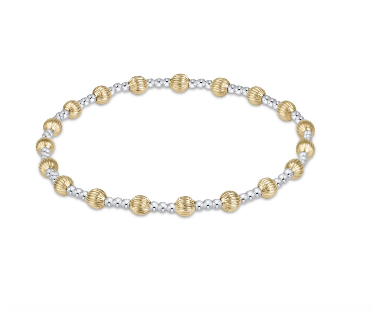 E Newton Dignity Sincerity Mixed Metal 4mm Bracelet