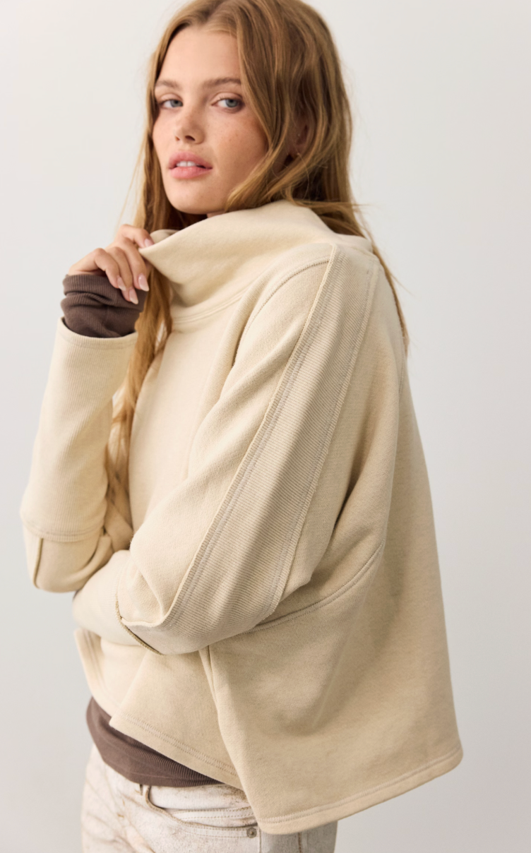 Free People My Girl Pullover - Light Oatmeal Heather