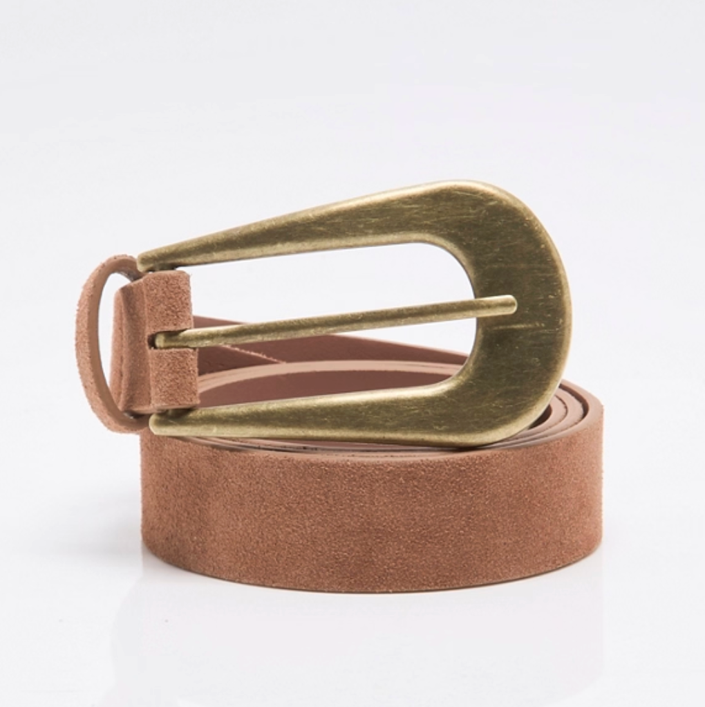 Cannon Suede Belt - Cognac