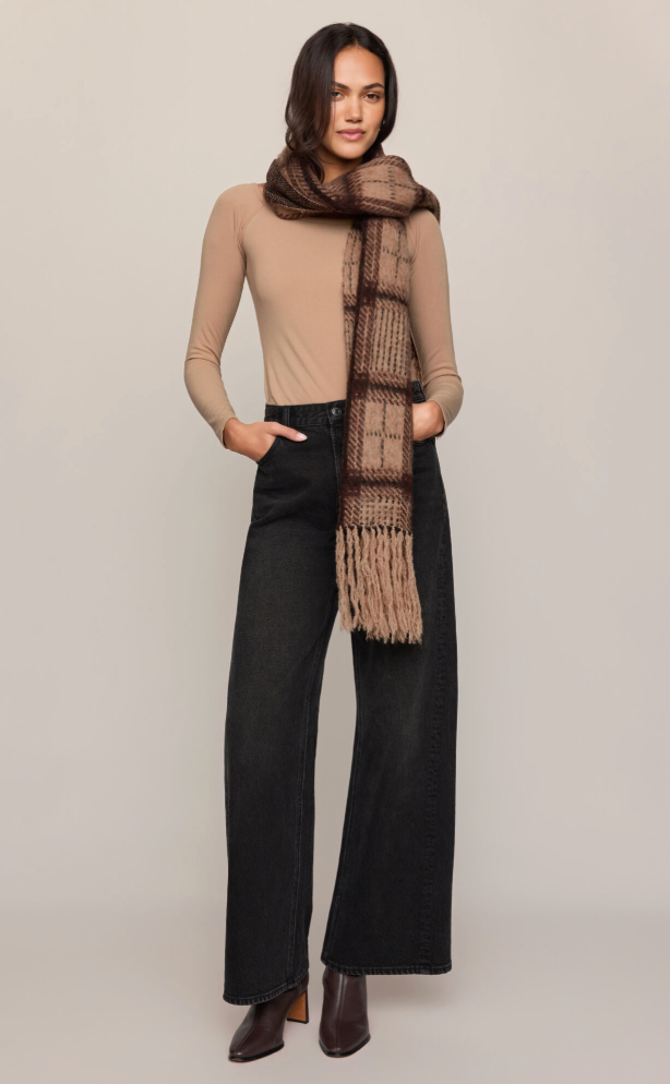 Frostline Plaid Scarf 4 Pack - Toasted Almond