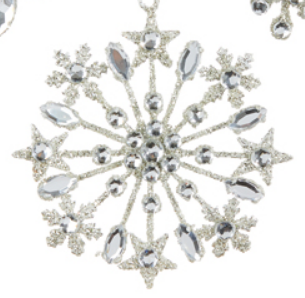 Crystal Jeweled Snowflake Ornament