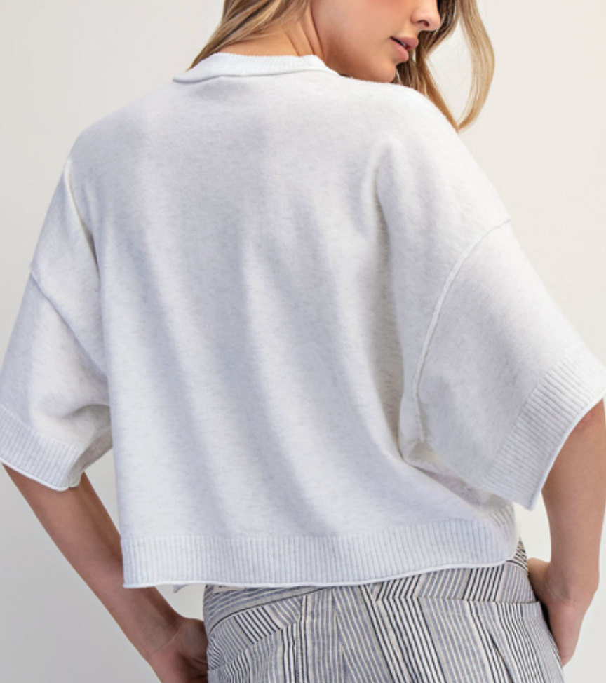 Chelsea Crew Neck Cashmere Cardi Top