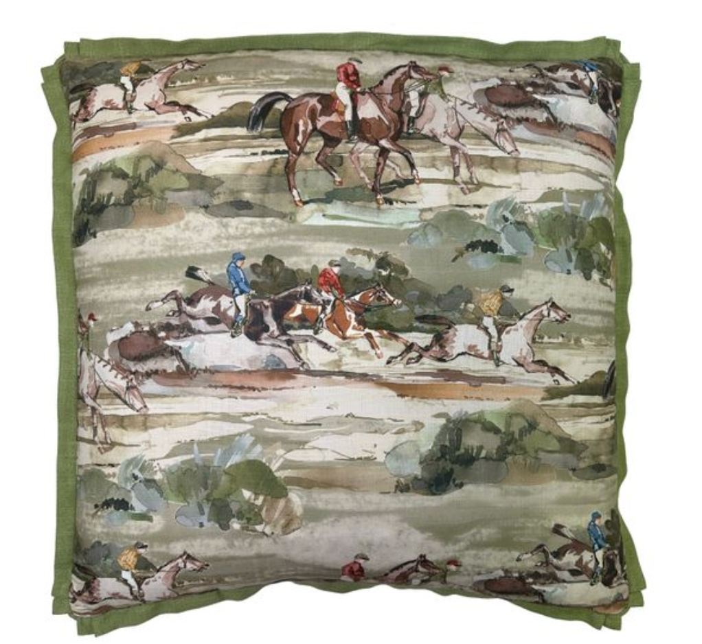 Morning Gallop Linen Antique Pillow