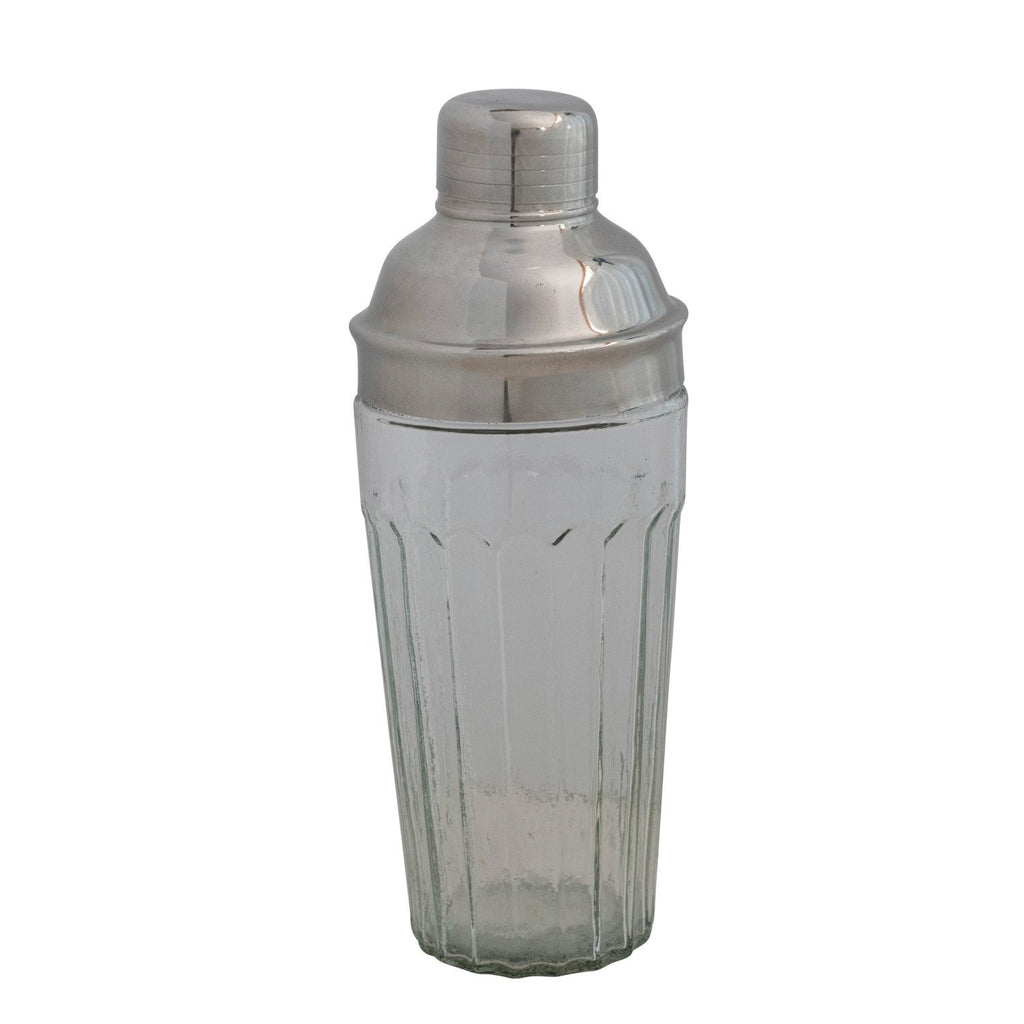 Glass Cocktail Shaker w/ Stainless Steel Top