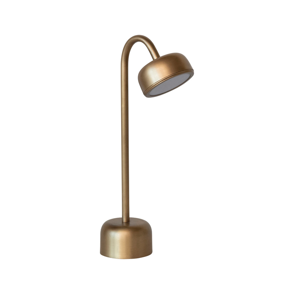 Metal Adjustable LED Table Lamp w/ Touch Sensor, Antique Brass Finish