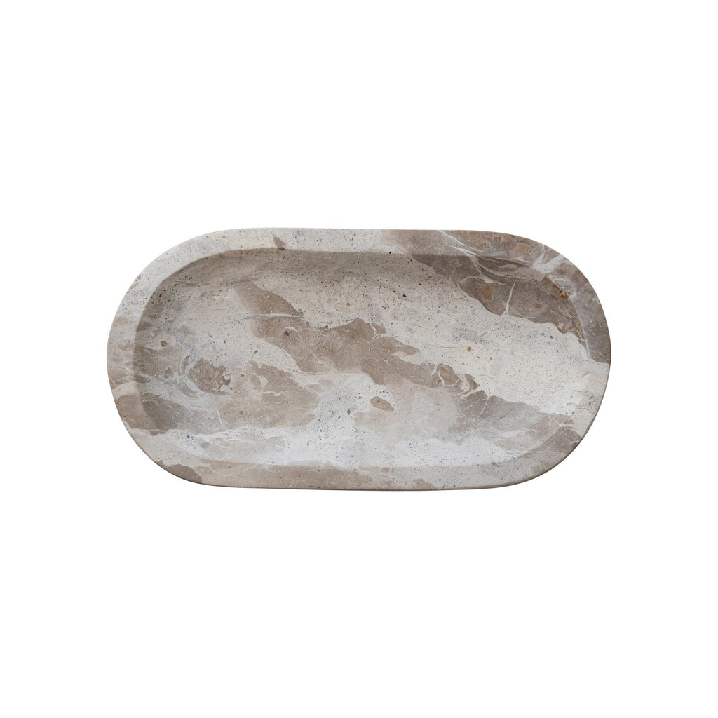 Marble Dish, Buff Color (Each One Will Vary)