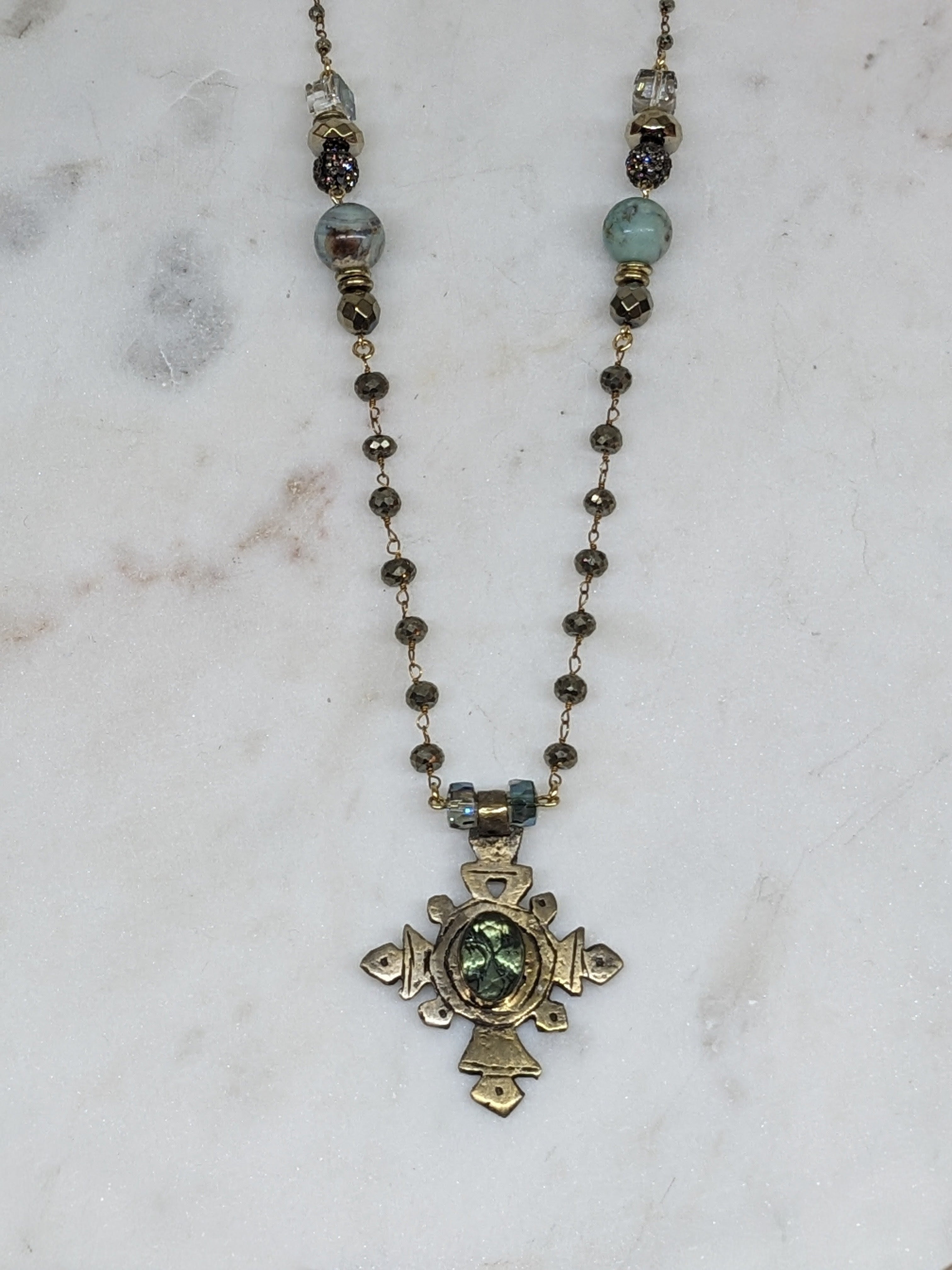 Ethiopian Cross Statement Necklace
