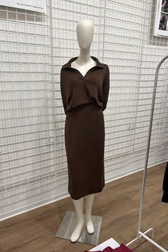 SPANX AirEssentials Rugby Collar Midi Dress - Umber Root