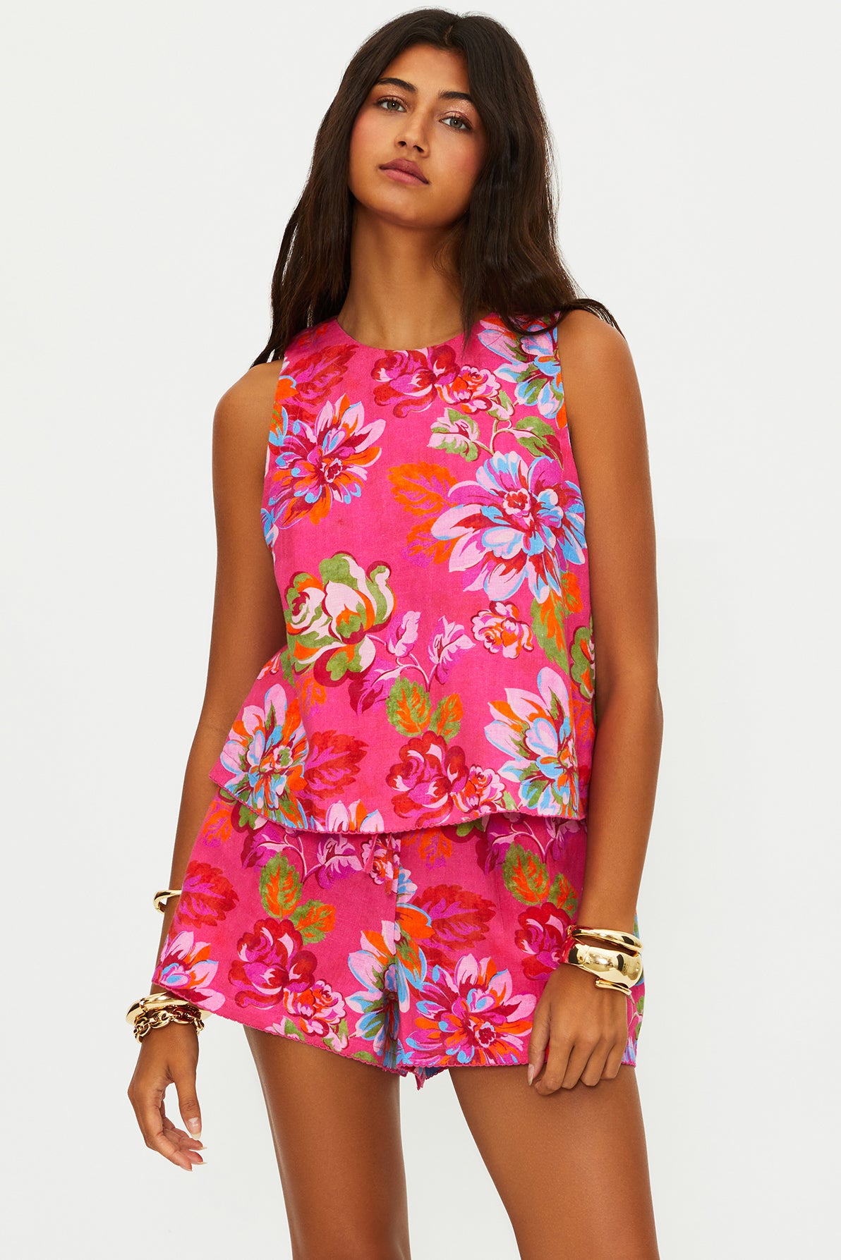 Beach Riot Dollie Top - Sugar Bloom Linen