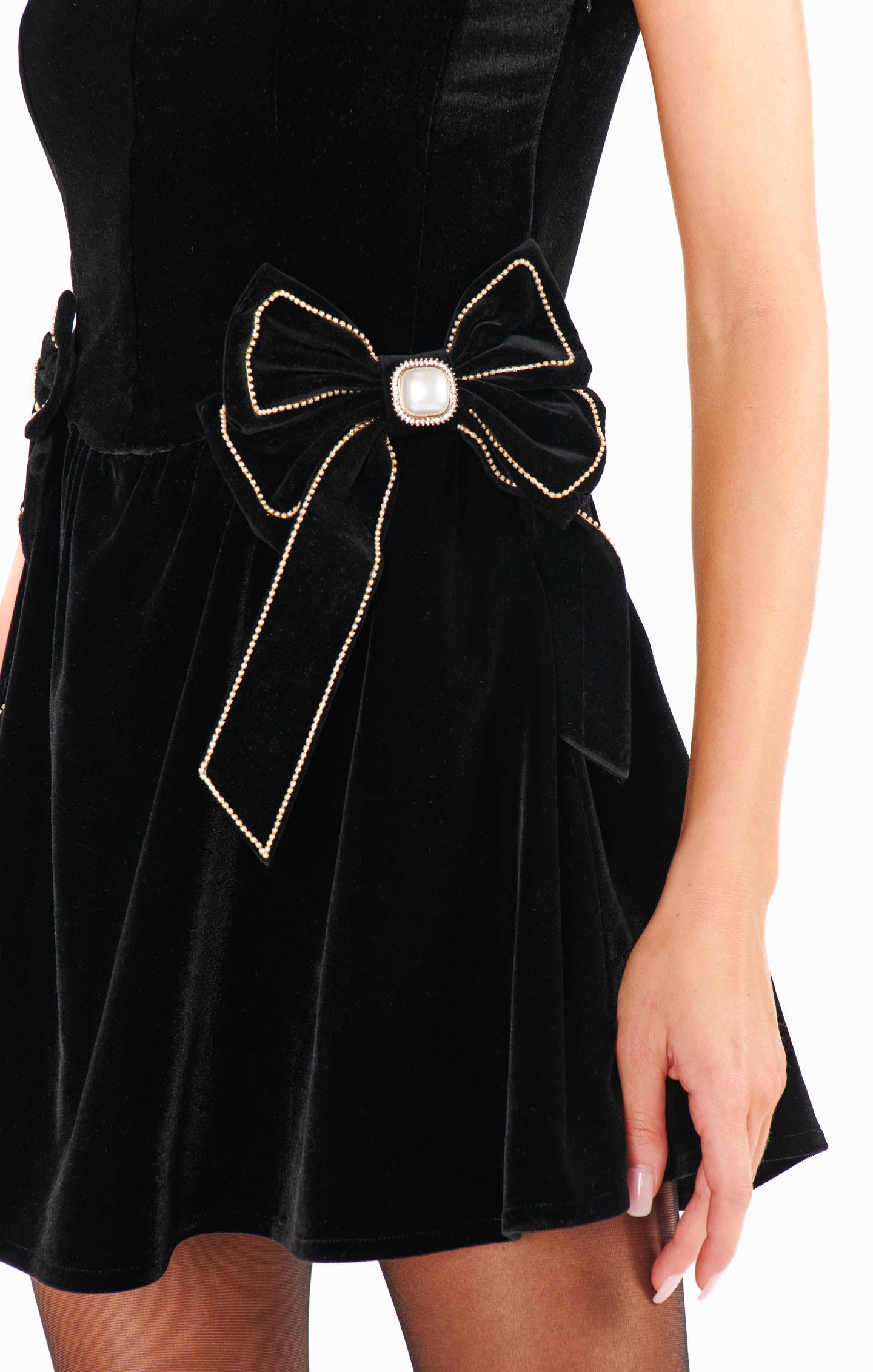 Show Me Your Mumu Ricci Skort Dress - Black Velvet