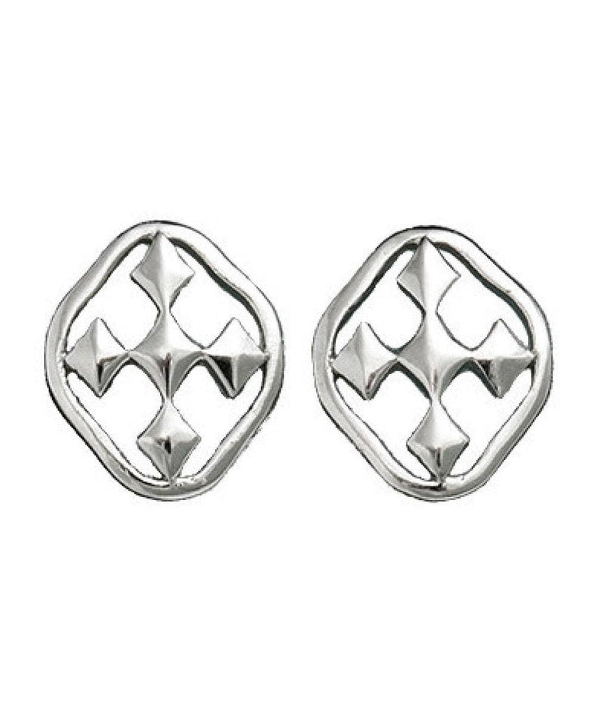 Gracewear Collection - Plated Petite Post Earrings - Silver