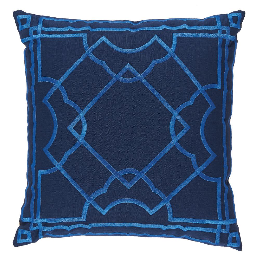 Blue Embroidery Pillow - Final Sale 40% off