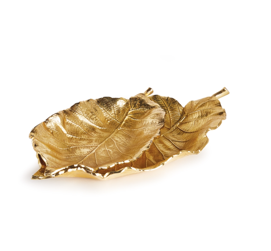 Alegra Gold Leaf Tray