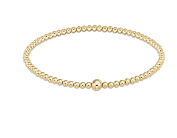 E Newton Classic Bead Bangle - Gold