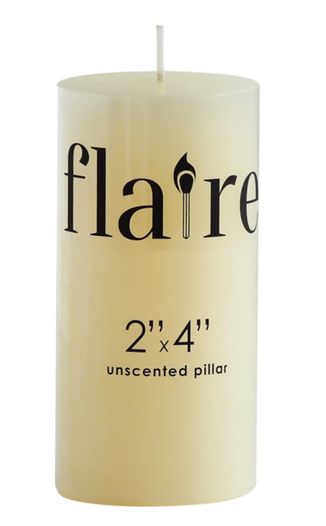 Unscented Pillar Candle 2"x4"