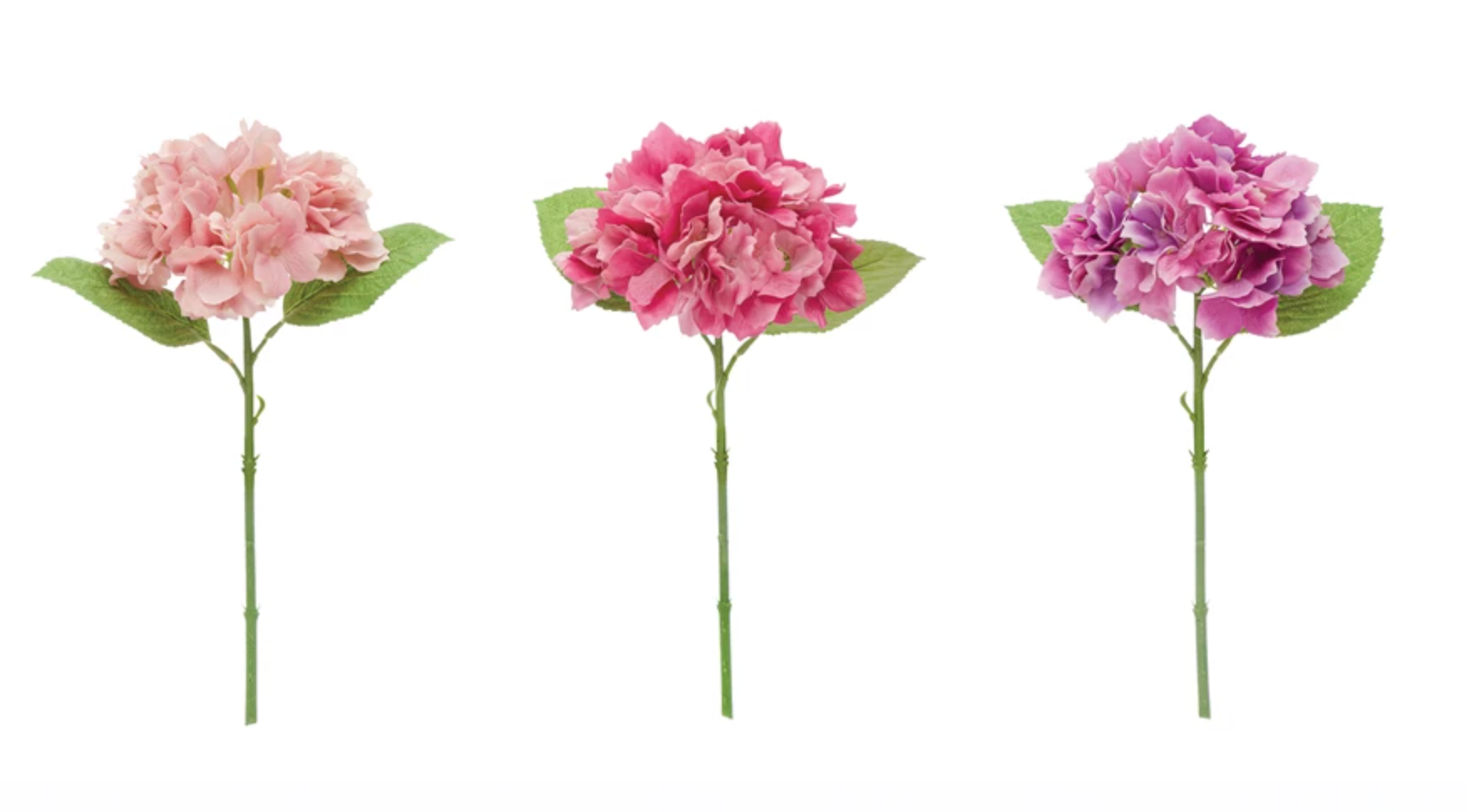 Faux Hydrangea Stem, 3 Assorted Colors