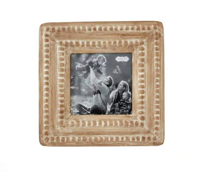 Beaded Wood Picture Frame