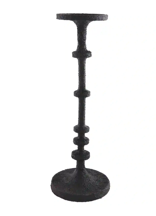 Black Metal Candlestick - Final Sale 40% off in cart