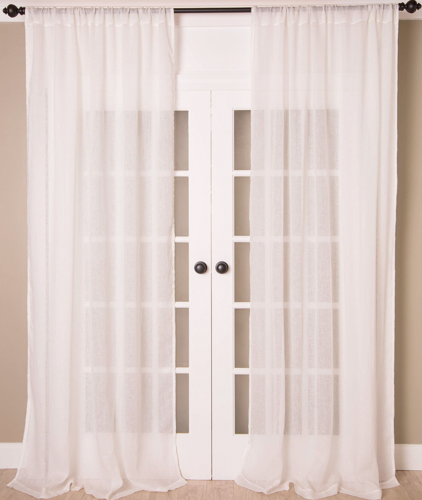 Solid Linen Sheer Curtains