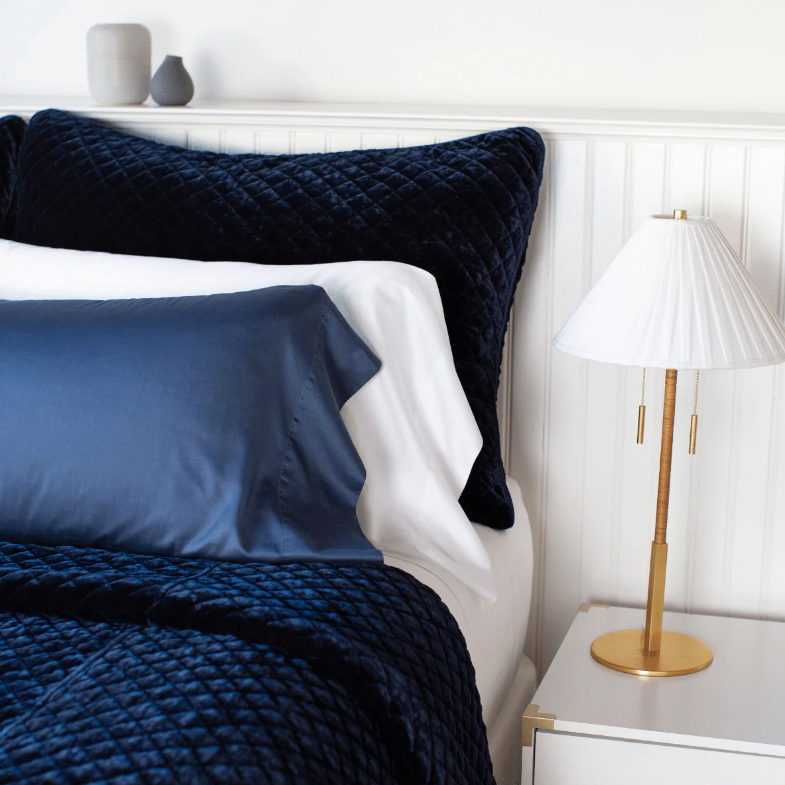 Silk Velvet Quilted Coverlet