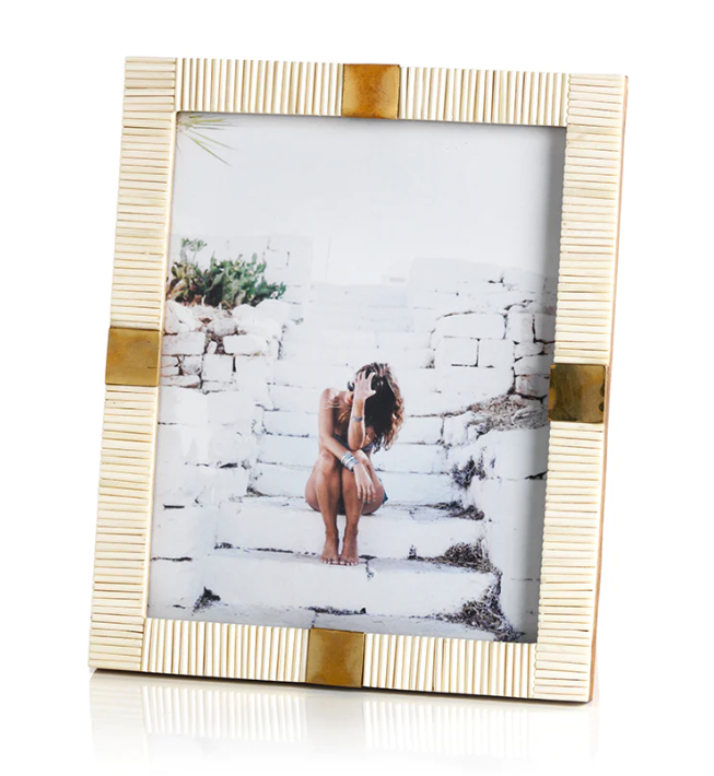 Maha Bone w/ Brass Trim Frame