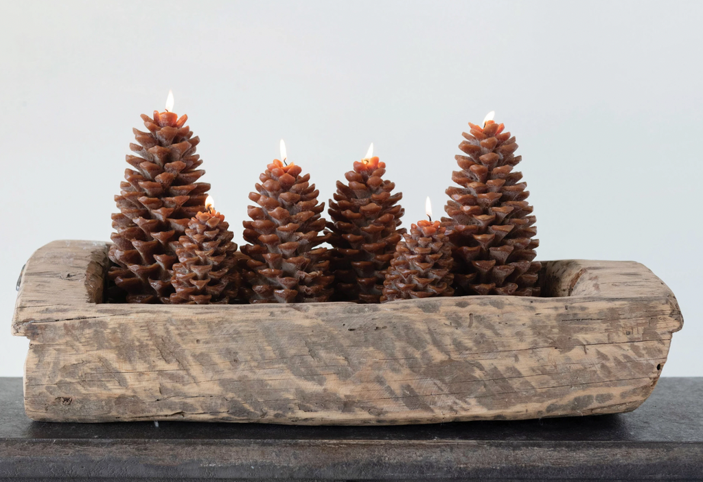 Unscented Pinecone Shaped Candles