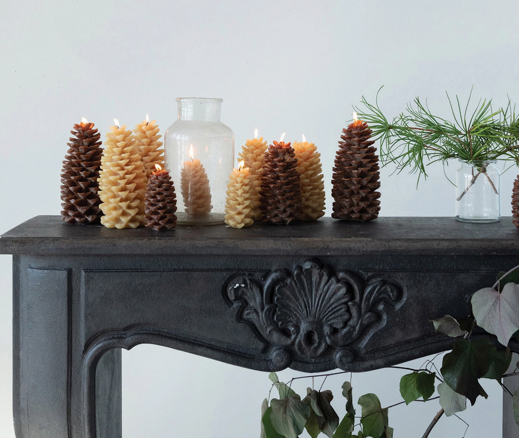 Unscented Pinecone Shaped Candles