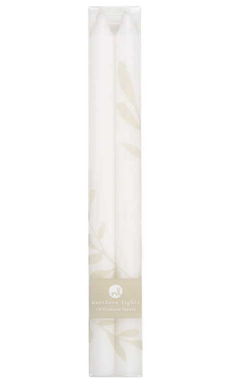 12" Taper Candles - 2 Pack