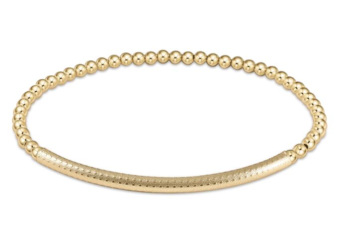 E Newton Classic Gold Bead Bracelet - Bliss Bar Gold