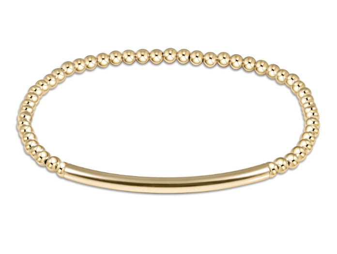 E Newton Classic Gold Bead Bracelet - Bliss Bar Gold