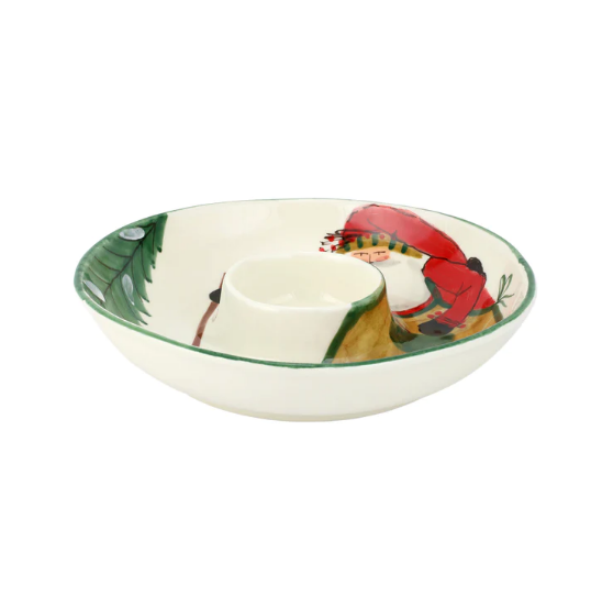 Vietri Old St. Nick Chip and Dip