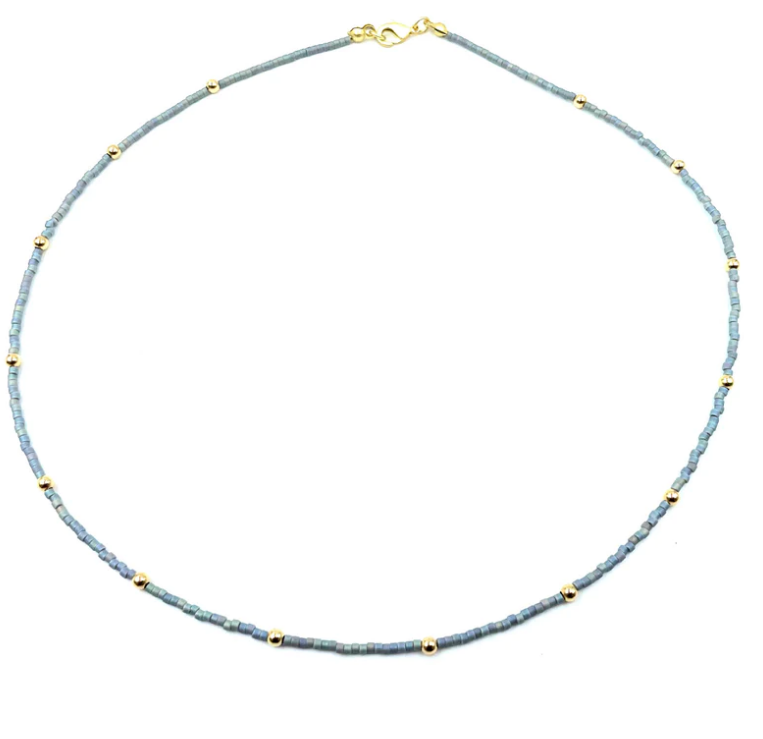 Gold Filled & Glass BOHO Necklace