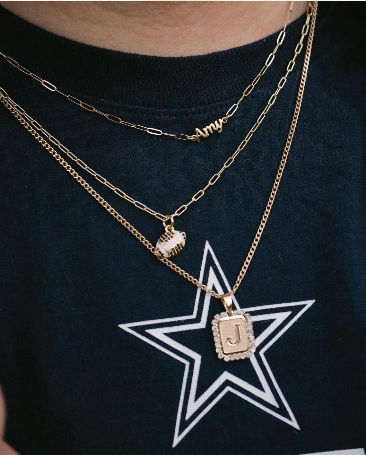 Royal Initial Card Necklace