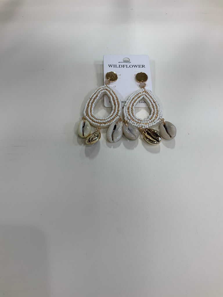 Shell Beaded Earrings - Final Sale 50% off