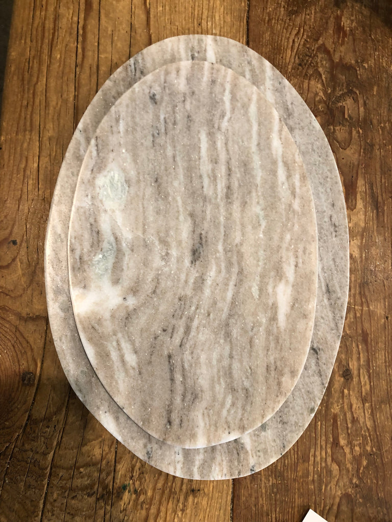 Organic Marble Tray Oval