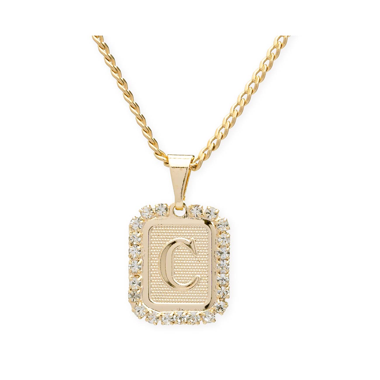 Royal Initial Card Necklace