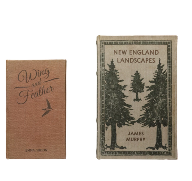 New England Book Storage Boxes - Set of 2